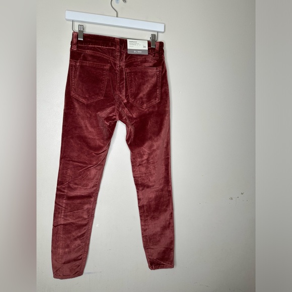 DL1961 MARGAUX Mid-Rise Instasculpt  Ankle Skinny Fervid Velvet Pant Size 26 - Picture 2 of 15